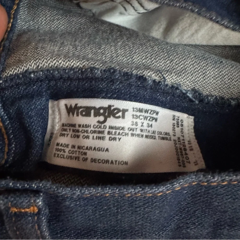 Wrangler Original Fit Straight Denim Jeans Men’s 38x34 13MWZ Cowboy Cut Western